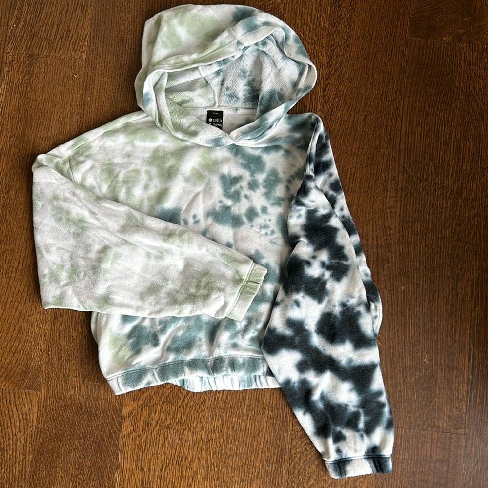 Zella Girls TieDye Crop Sweatshirt w hood Size XL (14/16)
